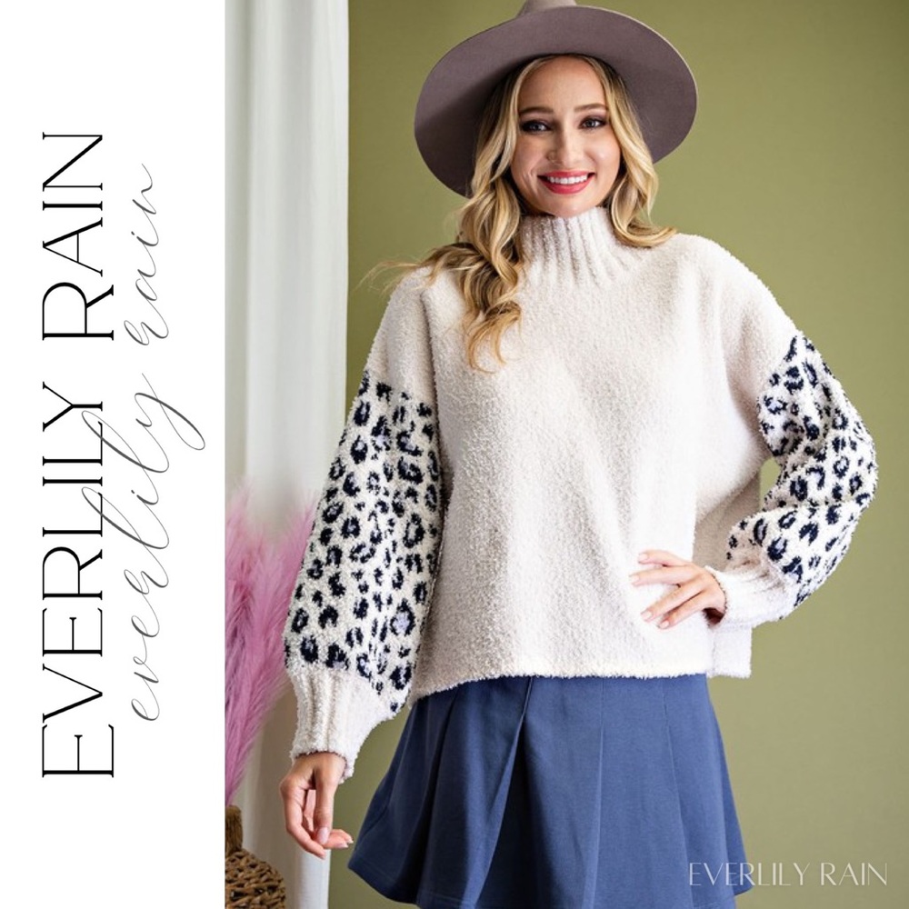 Soft Fleece Mock Neck Sweater - Picture 8 of 13